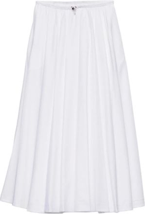 Prada Gonna Re-Nylon plissettata - Bianco