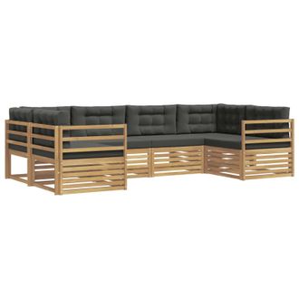 vidaXL Conjunto De Sof&aacute;s De Exterior 6 Pcs Blanco Y Antracita Vidaxl