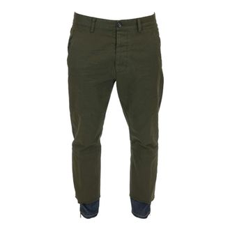 Dsquared2 Cropped Trousers, male, Green, Size: XS Cropped Trousers