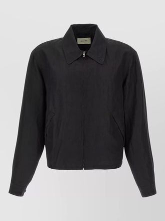 Christophe Lemaire linen blend short zip jacket