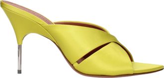 Amina Muaddi Samantha Damess Sandalen Groen/Lime Satijn