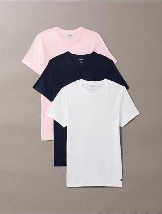 Calvin Klein Mens Cotton Classics 3-Pack Classic Fit Crewneck T-Shirt - Multi - XL