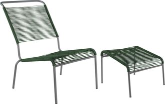 Schubiger M&ouml;bel Spaghetti-Lounger-Hochlehner + Hocker S&auml;ntis