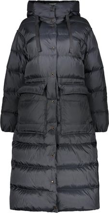 Parajumpers Omkeerbare Lange Gewatteerde Jas met Capuchon - Dames - Dons jassen - Zwart - S/M - Polyester - Jassen