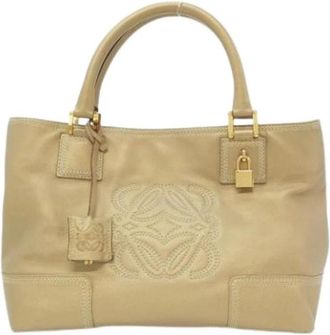 Loewe Pre-owned Handbags, female, Yellow, Size: ONE SIZE Pre-owned Leather Handbag