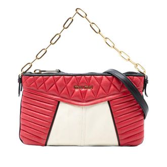 Miu Miu Pre-owned Miu Miu Bicolor Nappa Biker Satchel Ladies YW1XL8OHCQUZXQOA