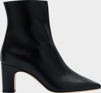 Manolo Blahnik Ofaralo Leather Booties