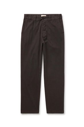 The Row Ottis Straight-Leg Cotton and Cashmere-Blend Twill Trousers