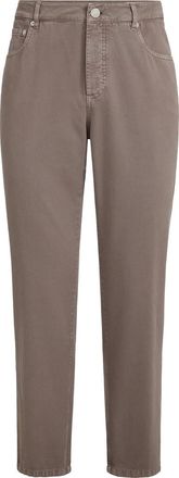 Brunello Cucinelli Gabardine garment dyed trousers in Hazelnut at Nordstrom, Size 46 It