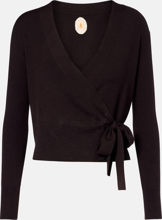 Jardin Des Orangers Virgin wool wrap cardigan