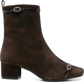 Carel Schoenen, Dames, Bruin, 39 EU, Leer, Heeled Boots