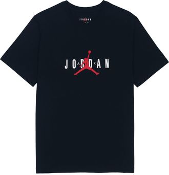 Nike Jordan Air Jordan Alphabet Flying Man Logo Printing Round Neck Casual Short Sleeve Black DM1463-010