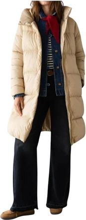 Pepe Jeans London Midi Puffer Jas - Dames - Dons jassen - Beige - XL - Jassen