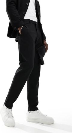 Selected Pantaloni da abito slim neri-Nero