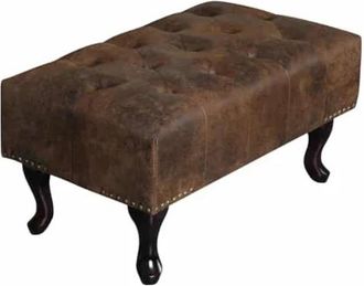 Global Interiors Design Sitzbank Chesterfield Antik Braun