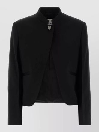 Jil Sander wool blazer structured silhouette cropped design