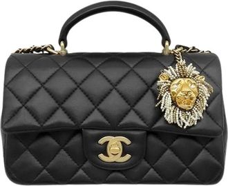Chanel Pre-owned Vintage Satchel - Dames - Vintage Handtas - Zwart - ONE Size - Leer - Vintage