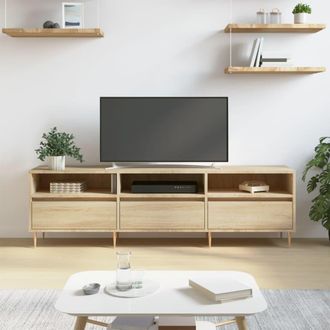vidaXL Vidaxl - Mueble De Tv Madera Contrachapada Roble Sonoma 150x30x44,5 Cm