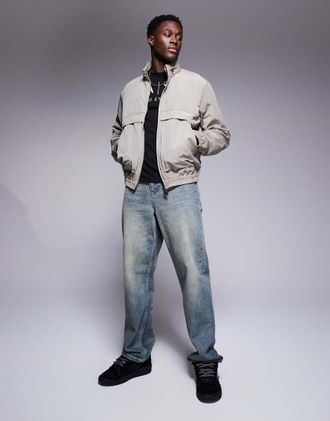 A|X Armani Exchange Giacca a vento beige lavorata a nido dape-Neutro