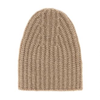 The Row Marly Beanie - Dames - Hoeden - Beige - ONE Size - Kasjmier - Accessoires