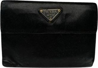 Prada Pre-owned Tessuto Portemonnee - Dames - Vintage Accessoires - Zwart - ONE Size - Leer - Vintage