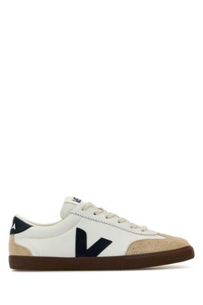 Veja White Lace Up Sneakers