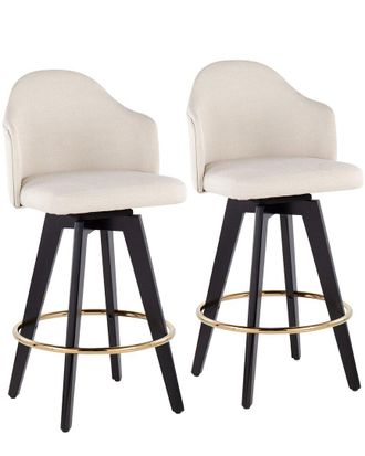 LumiSource Set Of 2 Ahoy 26In Counter Stools
