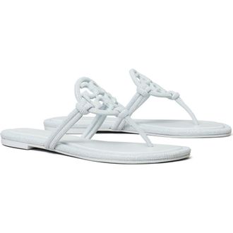 Tory Burch Miller Knotted Pav&eacute; Thong Sandal in Light Summit at Nordstrom, Size 10.5