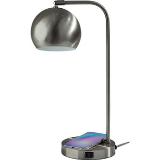 Adesso Emery Supercharger Desk Lamp in Brushed Steel at Nordstrom
