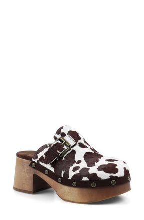 Candie's Booyah Platform Clog in White/Tan Leather at Nordstrom, Size 10
