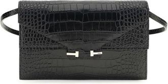 Tom Ford Black Calf Leather Bos Taurus Shoulder Womens Bag
