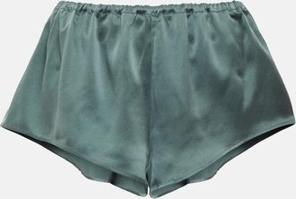 Asceno Venice silk satin pajama shorts