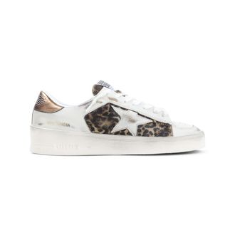 Golden Goose Beige Animal Print Sneakers