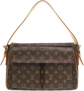 Louis Vuitton Tweedehands Canvas Louis Vuitton tassen - Dames - Vintage Handtas - Bruin - ONE Size - Vintage