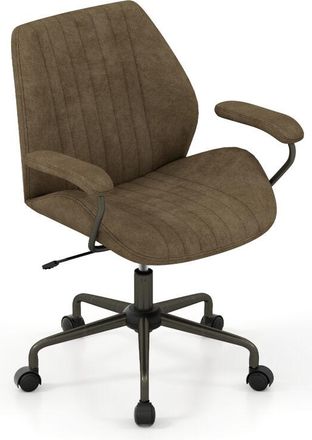 Costway Executive Office Chair Ergonomic Swivel Computer Desk Chair-Olive