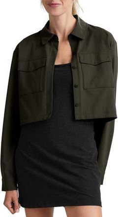 Beyond Yoga Midtown Crop Jacket in Olive Ink at Nordstrom Rack, Size X-Large