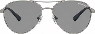 A|X Armani Exchange AX 2061S 602087 59mm Unisex Pilot Sunglasses