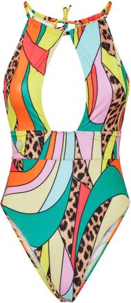 Philipp Plein Monokini Rainbow Patchwork - Dames - Badpakken - Veelkleurig - XS - Polyester - Badmode