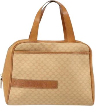 Celine Pre-owned Handbags, female, Beige, Size: ONE SIZE Pre-owned Canvas Handbag