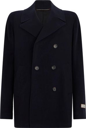 Canali Colbert met dubbele sluiting - Heren - Mantel - Blauw - XL - Wol - Jassen