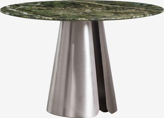 Sklum Mesa De Comedor Redonda &Oslash;120 Cm En Acero Inoxidable Baelor Sklum