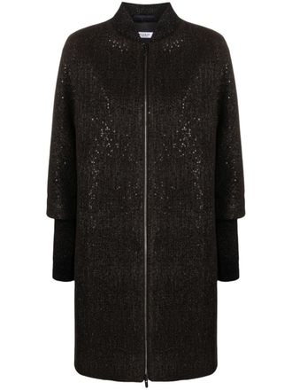 PESERICO Bomber con paillettes - Marrone