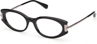 Max Mara Mm 5225 Ovaal Montuur - unisex - Brillen - Zwart - 53 MM - Accessoires