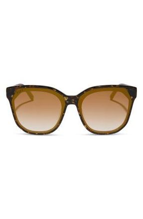 DIFF Eyewear Gia 62mm Oversize Square Sunglasses in Glitter Tortoise /Brown Gold at Nordstrom Rack