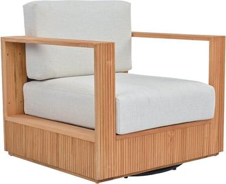 Safavieh Couture St Lucia Teakwood Swivel Chair