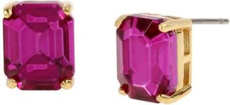 Kurt Geiger Square Crystal Stud Earrings in Pink at Nordstrom