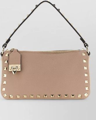 Valentino Garavani rockstud spike leather clutch bag
