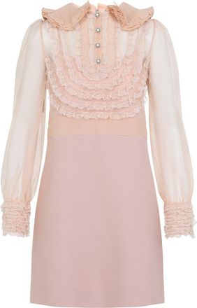 Valentino Pink Silk Mini Dress-Donna