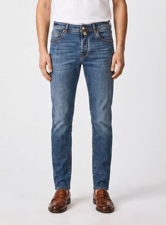 Jacob Cohen Jeans skinny fit in denim di cotone stretch a vita media