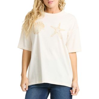 Billabong In Front of Me Graphic Oversize Graphic T-Shirt in White Cap at Nordstrom, Size X-Large
